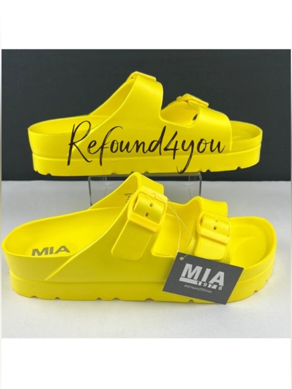 Mia - ‘Bright Yellow Platform’ Sandals. SZ: Various. NWT Firm!
